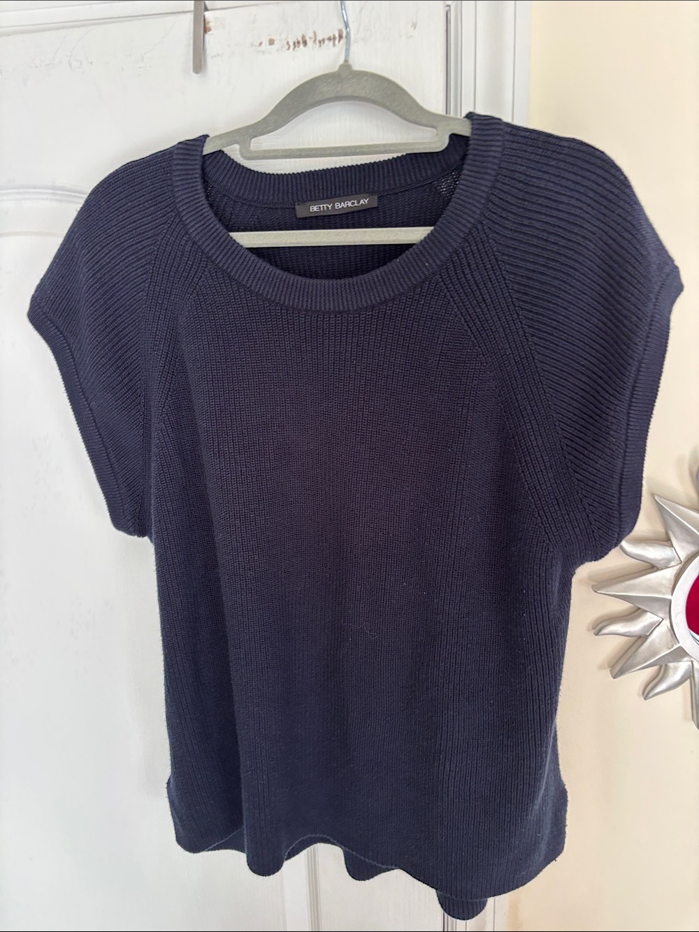 Betty Barclay LadiesNavy Short-Sleeve Sweater-14